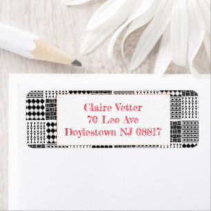 Boho Quilt Return Address Label