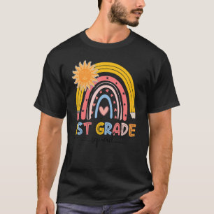 Boho Rainbow 1st Grade Squad Teacher First Day Of T-Shirt