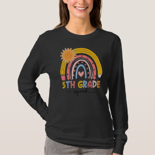 Boho Rainbow 5th Grade Squad Teacher First Day Of T-Shirt