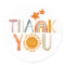 Boho Rainbow and Sunshine Colourful Thank You 