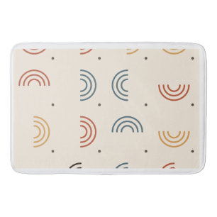 Boho Rainbow Arches Seamless Pattern Bath Mat