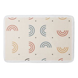 Boho Rainbow Arches Seamless Pattern Bath Mat