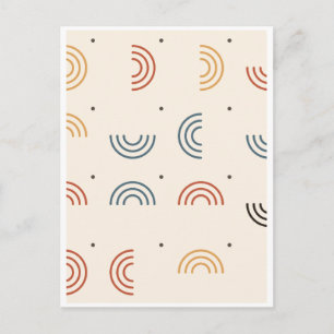 Boho Rainbow Arches Seamless Pattern Postcard