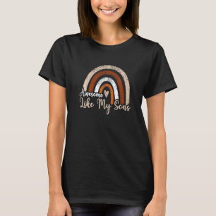 Boho Rainbow Awesome Like My Sons Mum Dad Rainbow T-Shirt