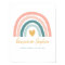 Boho Rainbow Baby Personalised Birth Stats Poster