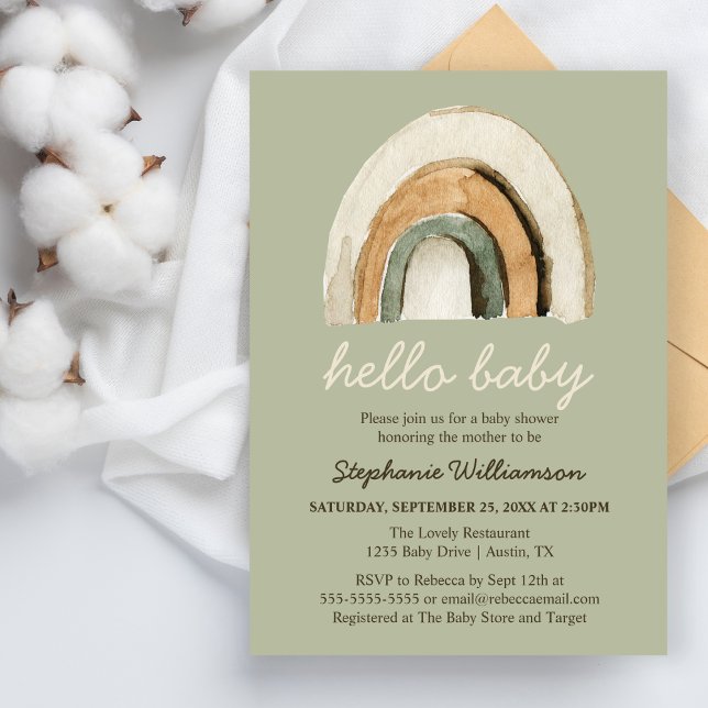 Boho Rainbow Baby Shower Budget Invitation  (Creator Uploaded)