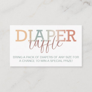 Boho Rainbow Baby Shower Diaper Raffle Card – Wate