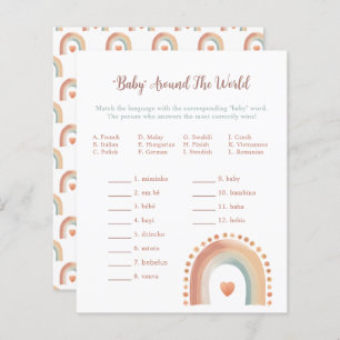 Boho Rainbow Baby Shower Game