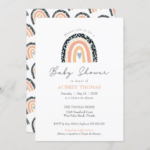 Boho Rainbow Baby Shower Gender Neutral  Invitatio Invitation
