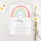 Boho Rainbow Baby Shower Invitation Card