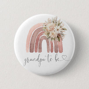 Boho Rainbow Baby Shower Mummy To Be 6 Cm Round Badge