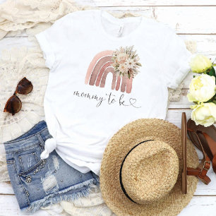 Boho Rainbow Baby Shower  Mummy To Be  T-Shirt