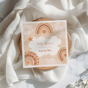 Boho Rainbow Baby Shower  Napkin