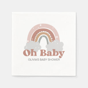 Boho Rainbow Baby Shower Napkin