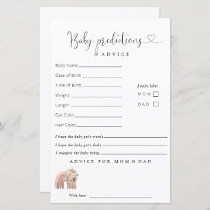 Boho Rainbow Baby Shower Predictions Advice