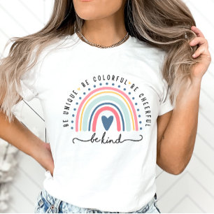 Boho Rainbow, Be Kind Positivity and Inspiration T-Shirt