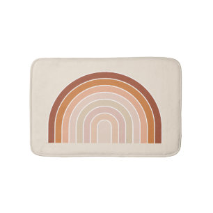 Boho Rainbow Beige Terracotta Bath Mat