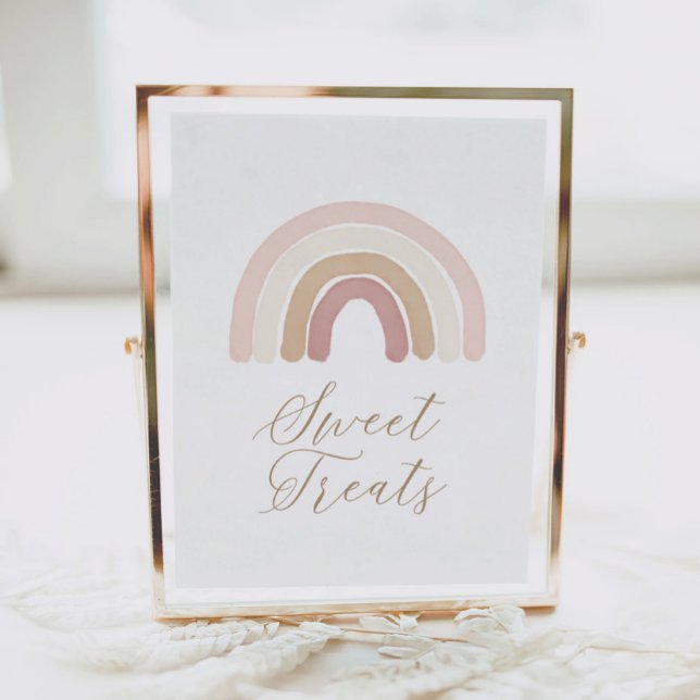 Boho Rainbow Birthday Treats Sign (Creator Uploaded)