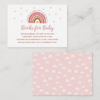 Boho Rainbow Books For Baby Card