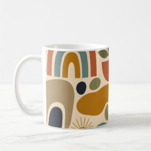 Boho Rainbow & Botanical Seamless Pattern Coffee Mug