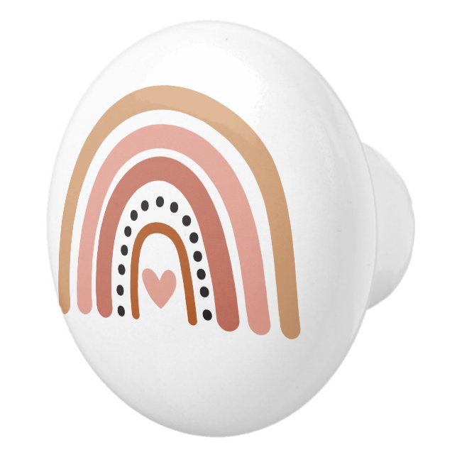 Boho Rainbow Ceramic Knob (Right)