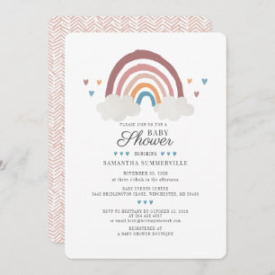  Boho Rainbow Chic Watercolor Baby Shower