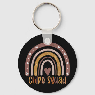 Boho Rainbow Chiro Squad Chiropractor Doctor Chiro Key Ring