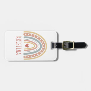 Boho rainbow design  luggage tag