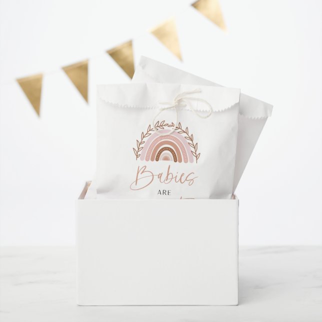 Boho Rainbow Favour Bag, Dusty Rose Terracotta Bag (Party)