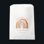 Boho Rainbow Happy Birthday  Favour Bag<br><div class="desc">Watercolor Earthy Tone Rainbow Birthday Favour Bag</div>