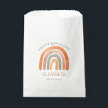 Boho Rainbow Happy Birthday  Favour Bag<br><div class="desc">Watercolor Earthy Tone Rainbow Birthday Favour Bag</div>