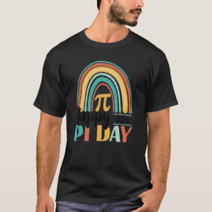 Boho Rainbow Happy Pi Day 3 14 Math Geek T-Shirt