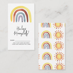 Boho rainbow how big is mummy's belly enclosure card