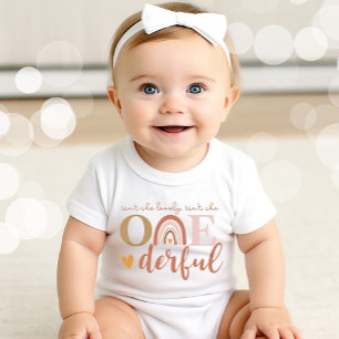 Boho Rainbow Isn't she Onederful Bodysuit