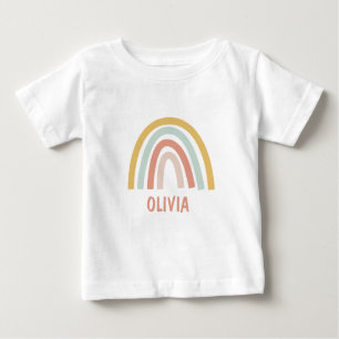 Boho Rainbow Kids Personalised Baby T-Shirt