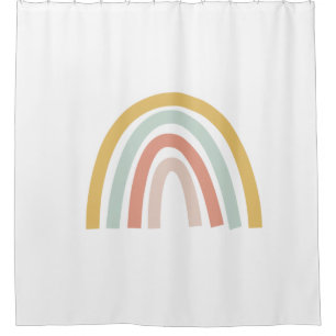 Boho Rainbow Kids Personalised Shower Curtain