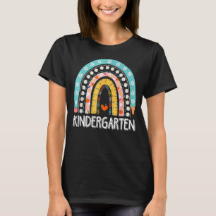 Boho Rainbow Kindergarten Student Teacher Kid Back T-Shirt
