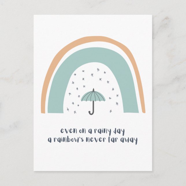 Boho rainbow Kindness  Postcard (Front)