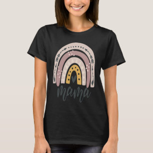 Boho Rainbow Mama Mom Mommy New Mom Mother's Day T-Shirt