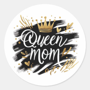 Boho Rainbow Mama - Warm Earthy Tones Design Classic Round Sticker