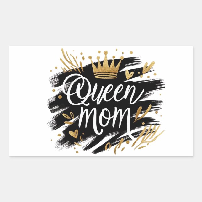 Boho Rainbow Mama - Warm Earthy Tones Design Rectangular Sticker (Front)