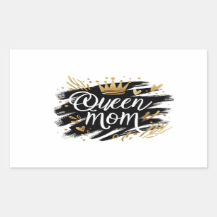 Boho Rainbow Mama - Warm Earthy Tones Design Rectangular Sticker