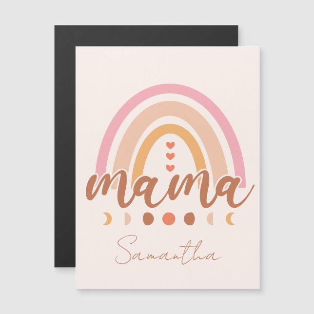 Boho Rainbow Mama with Moon Phases (Front/Back)