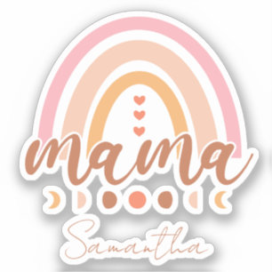 Boho Rainbow Mama with Moon Phases