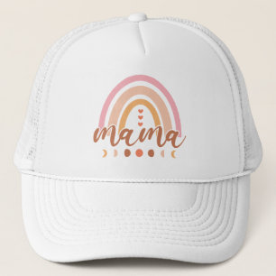 Boho Rainbow Mama with Moon Phases Trucker Hat