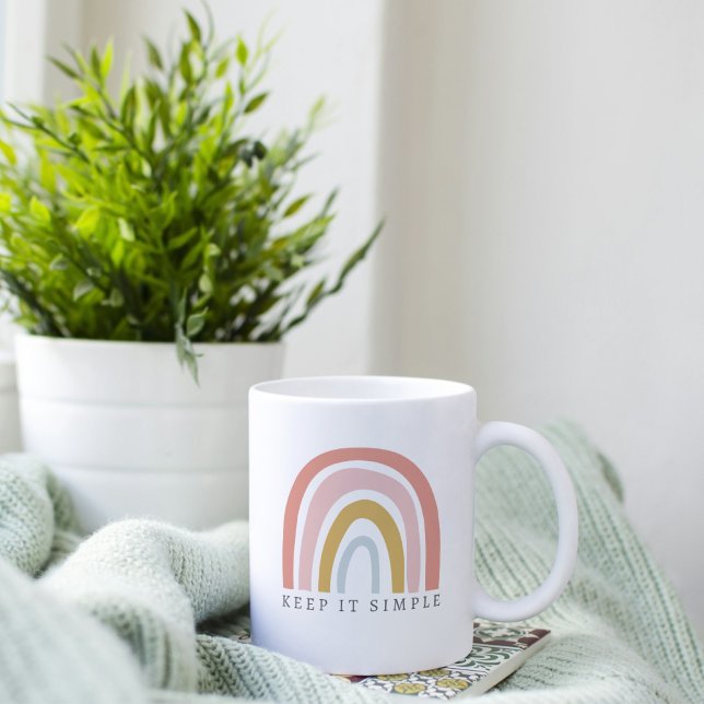 Boho Rainbow Mug with Custom Name in Pastel Tones (Creator Uploaded)