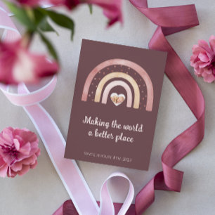 Boho Rainbow Newborn Announcements