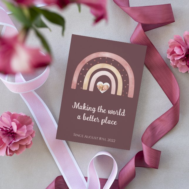 Boho Rainbow Newborn Announcements  (Creator Uploaded)