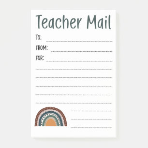 Boho Rainbow Notes from Teacher