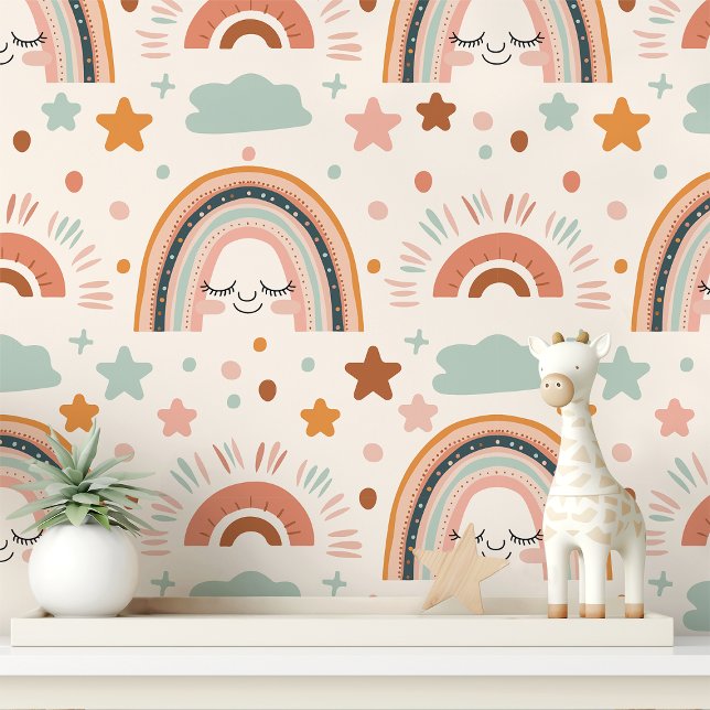 Boho Rainbow Nursery Wallpaper (Creator Uploaded)